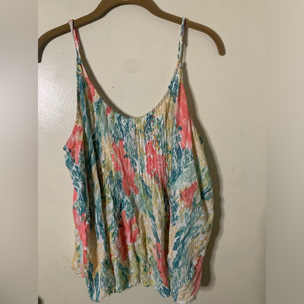 OLD NAVY FLORAL TANK 2X